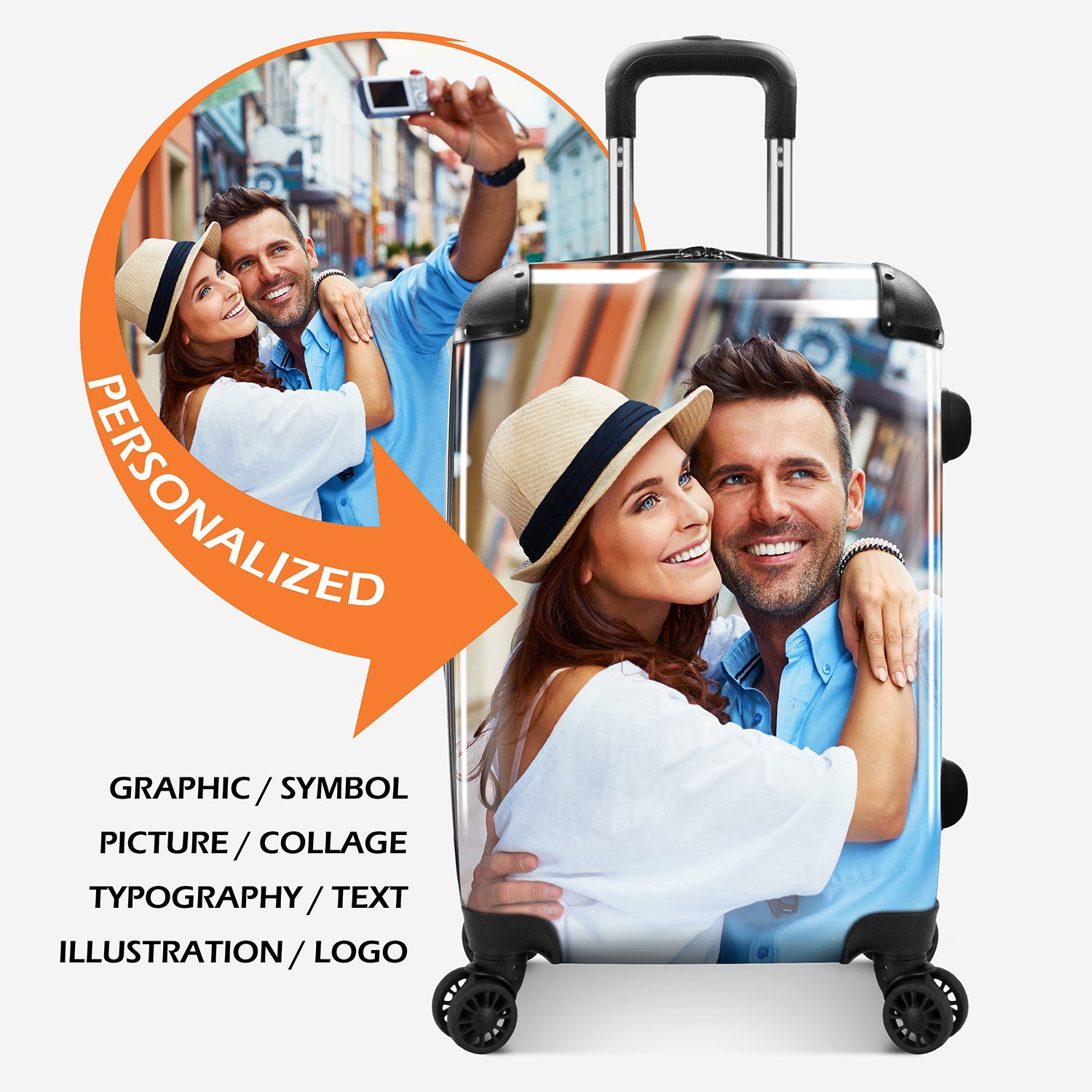 Customizable Carry On Luggage - Lightweight & Durable Travel Suitcase for Airplane, Business Trips & Weekend Getaways