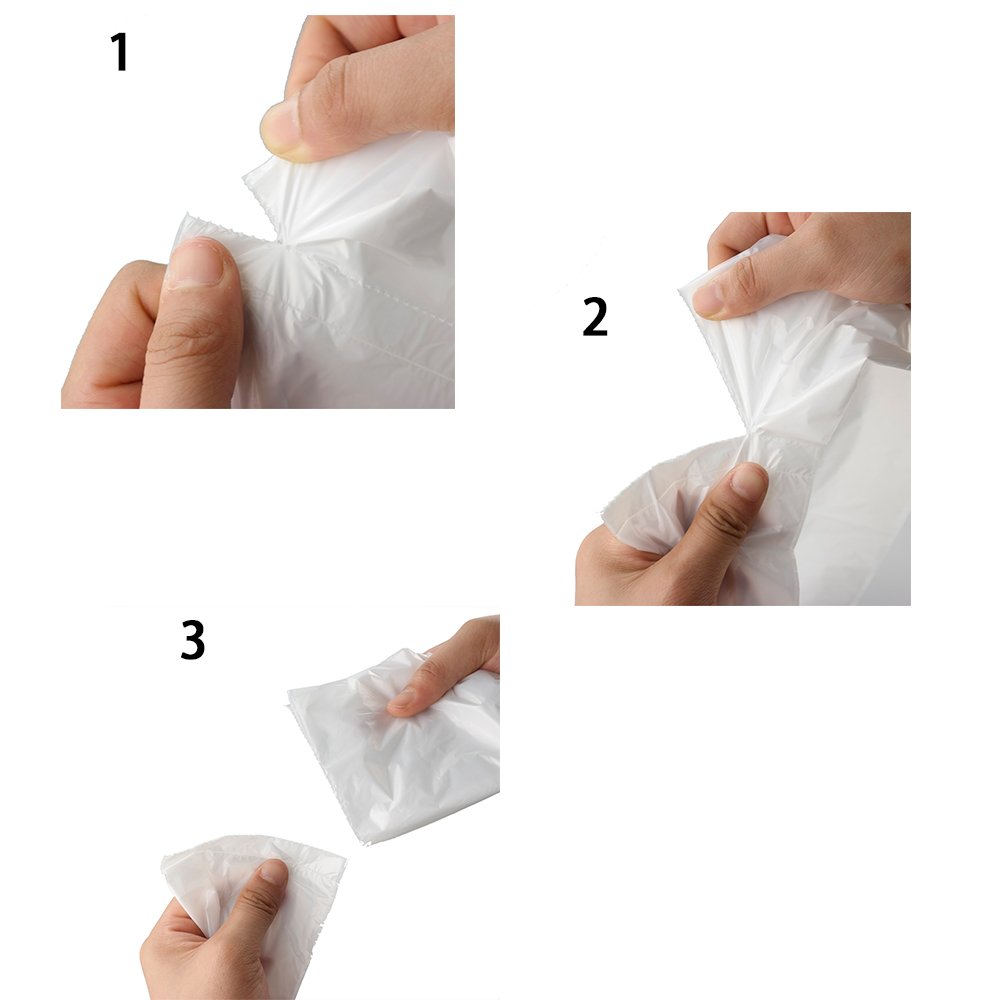 Ggbin 115 Counts 5 Gallon Trash Bags, White - Heavy Duty Kitchen & Bathroom Waste Bags for Small Trash Cans, Office & Home Use