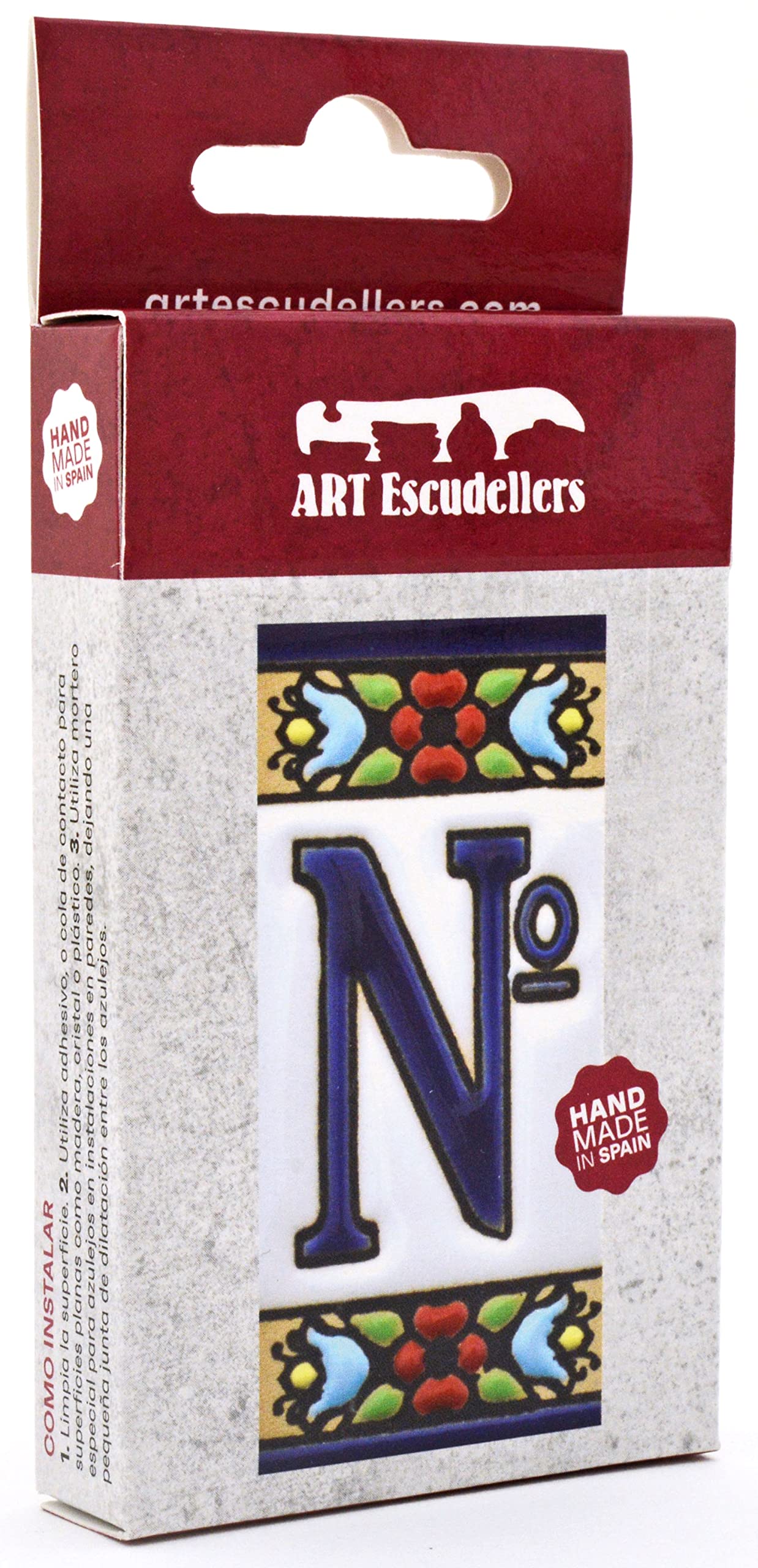 3 Inch Handpainted House Letter Tiles - Custom Address Numbers & Names for Home Signs - Flores Mini Design 2.87