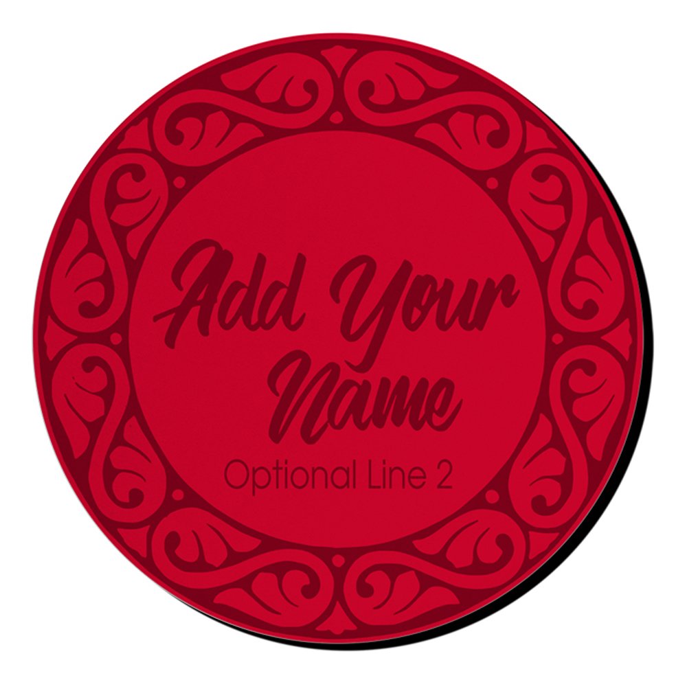 Custom Beer Bucket Coaster with Decorative Red Border - Perfect for Home Bars, Parties & Outdoor Gatherings