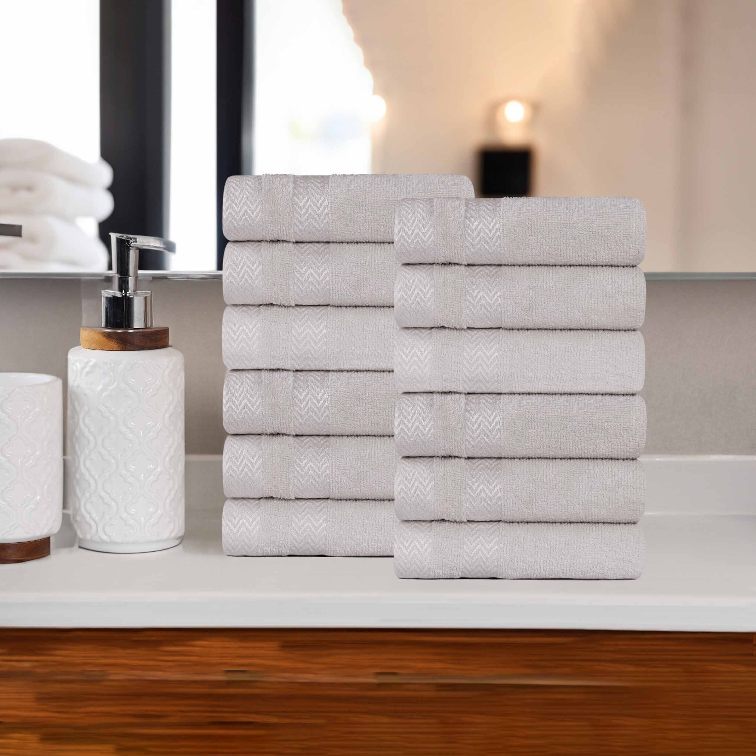 Premium 12-Pack Medium Weight Cotton Face Towels & Washcloths – Soft, Absorbent for Skincare, Makeup Removal, and Bathing