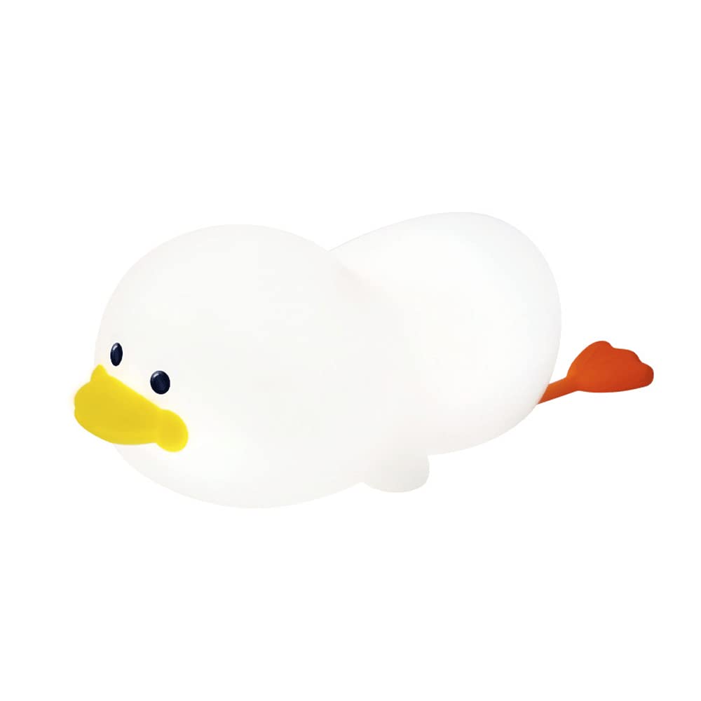 Cute Cartoon Duck Silicone Night Light with Remote Control - 7 Color Changing LED Mood Light for Kids Room, Nursery & Bedside - Kawaii Decorative Lighting for Girls Bedroom, Sleep Aid & Cozy Atmosphere