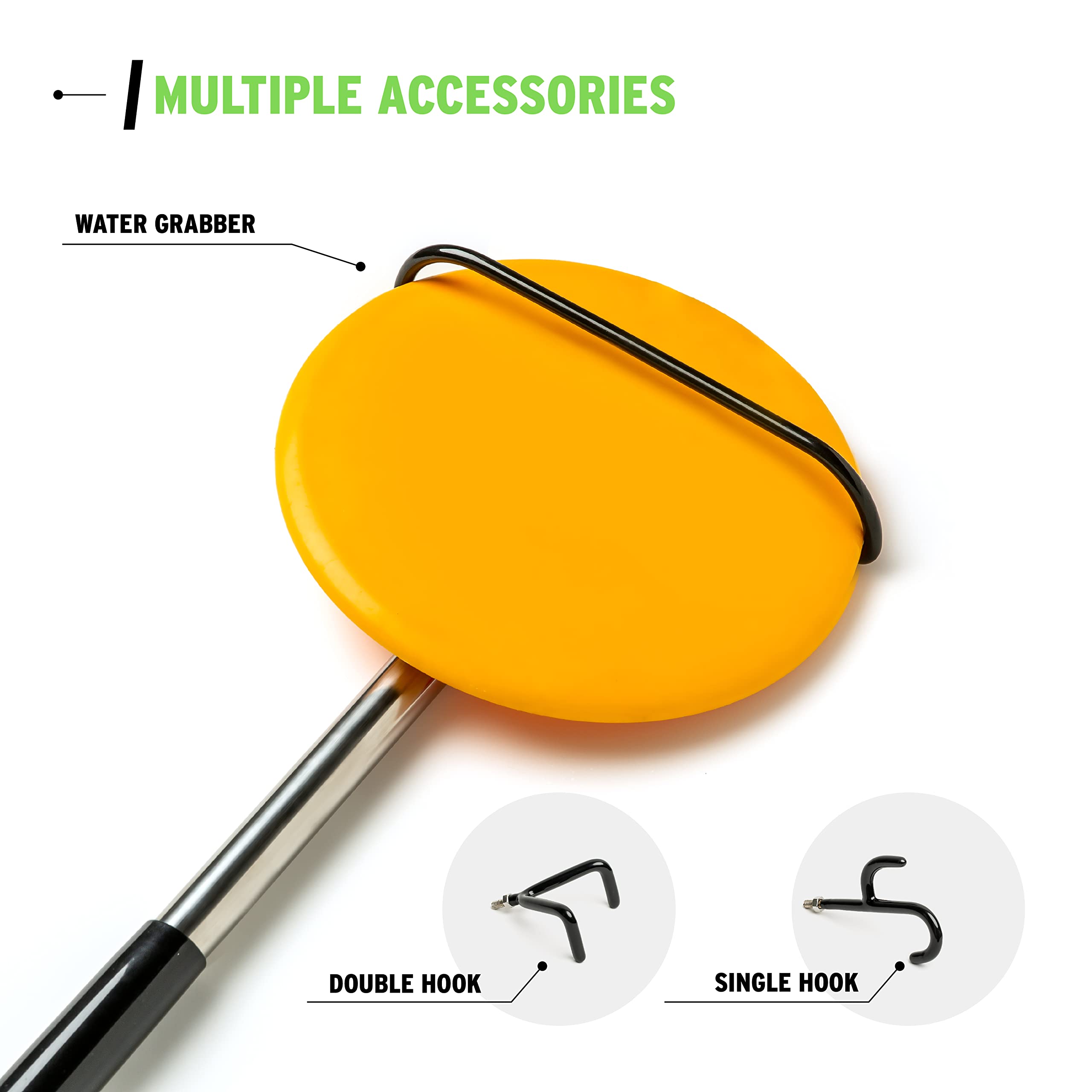 Premium Disc Golf Retriever Pole & Rangefinder Kit with Towel & Mini Marker - Essential Disc Golf Accessories for Tournament Play & Outdoor Practice