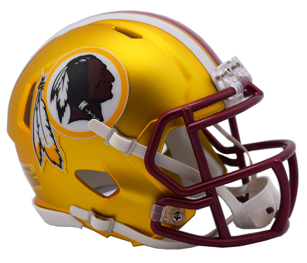 Washington Redskins Blaze Speed Mini Helmet - Collectible NFL Replica for Fans & Display - Perfect for Sports Memorabilia Collections, Man Cave Decor, and Game Day Displays