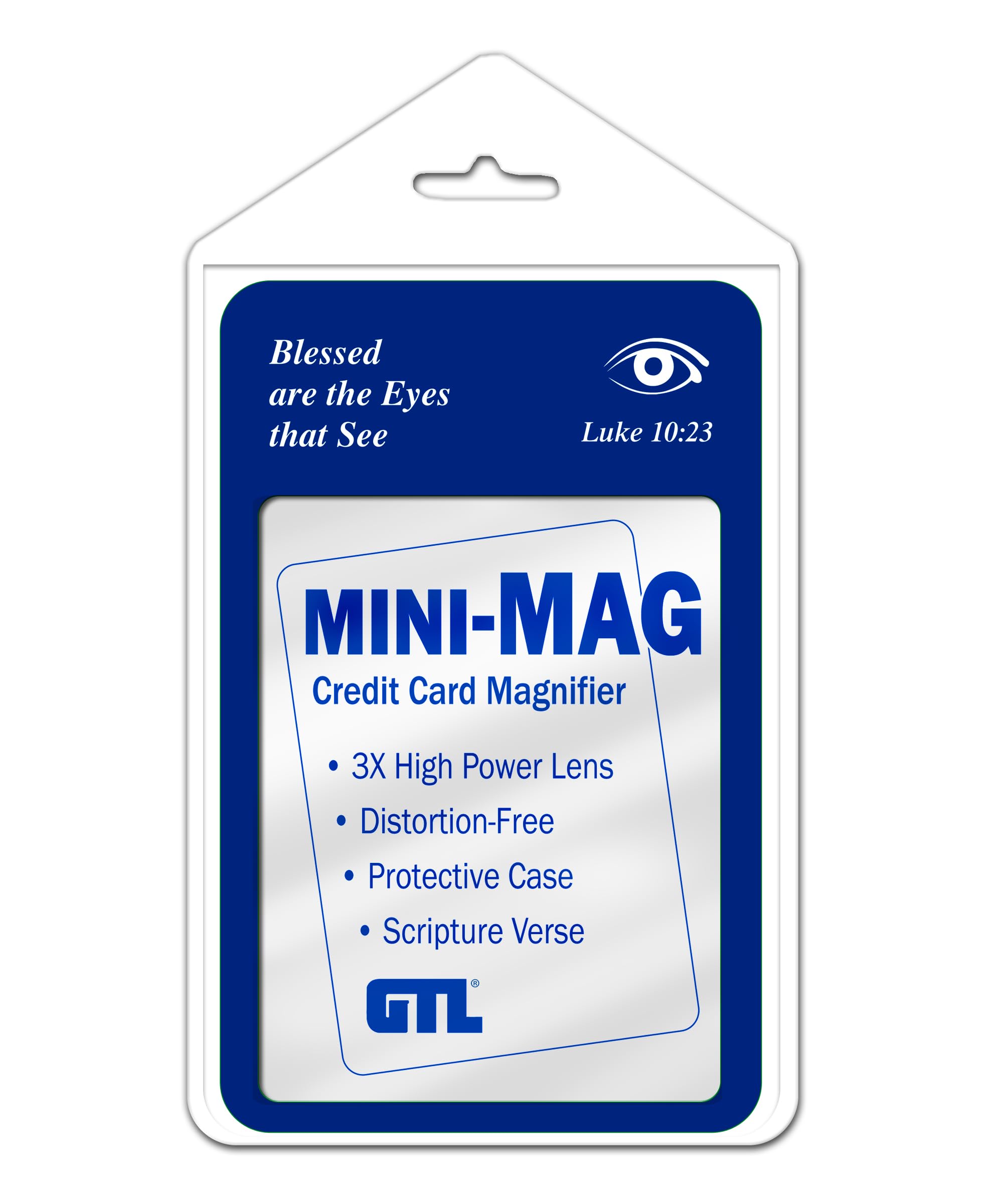 GT Luscombe Mini-Mag Wallet Magnifier - Compact Folding Magnifying Glass for Reading, Hobbies & Travel - Perfect for Seniors, Collectors & Outdoor Enthusiasts