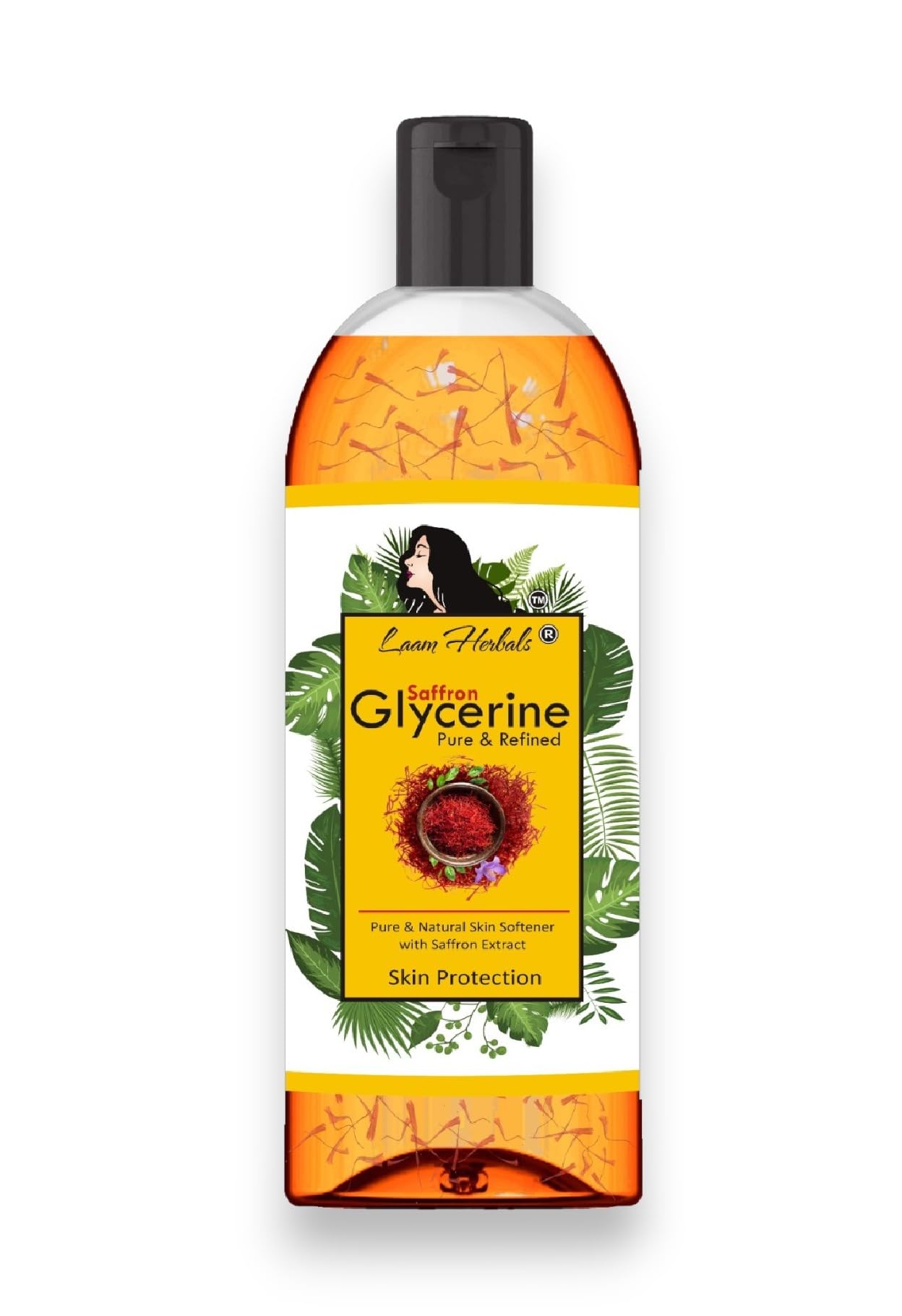 Premium Pure & Refined Saffron Glycerine - Enriched with Saffron Extracts for Skin Brightening | Treats Dryness, Dark Spots, Wrinkles & Anti-Aging | Deep Moisturizing for Chafed & Uneven Skin Tone | 225g Natural Skincare for Soft, Glowing Complexion | Perfect for Daily Face & Body Care Routine
