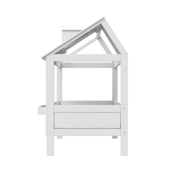 Lake House Style Wooden House Bed Frame 90x200 cm - Perfect for Kids' Bedrooms, Playrooms & Cozy Reading Nooks