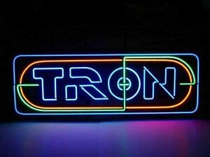 Beer Bar Neon Light Sign - 17x6 Inches, New Tron Recognizer Design for Man Cave & Home Bar Decor - Perfect for Game Rooms, Basements, and Party Lighting