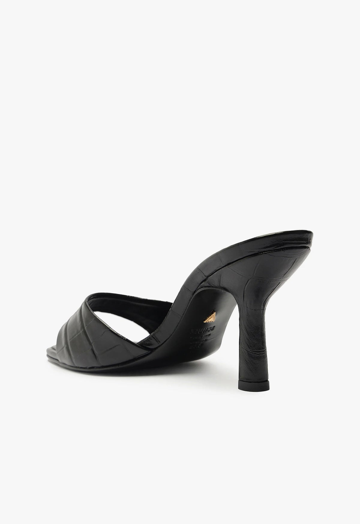 Posseni Women's Crocodile Embossed Leather Sandals with 2.4 Inch Mid Heel - Stylish & Comfortable for Summer Outings, Parties, and Office Wear