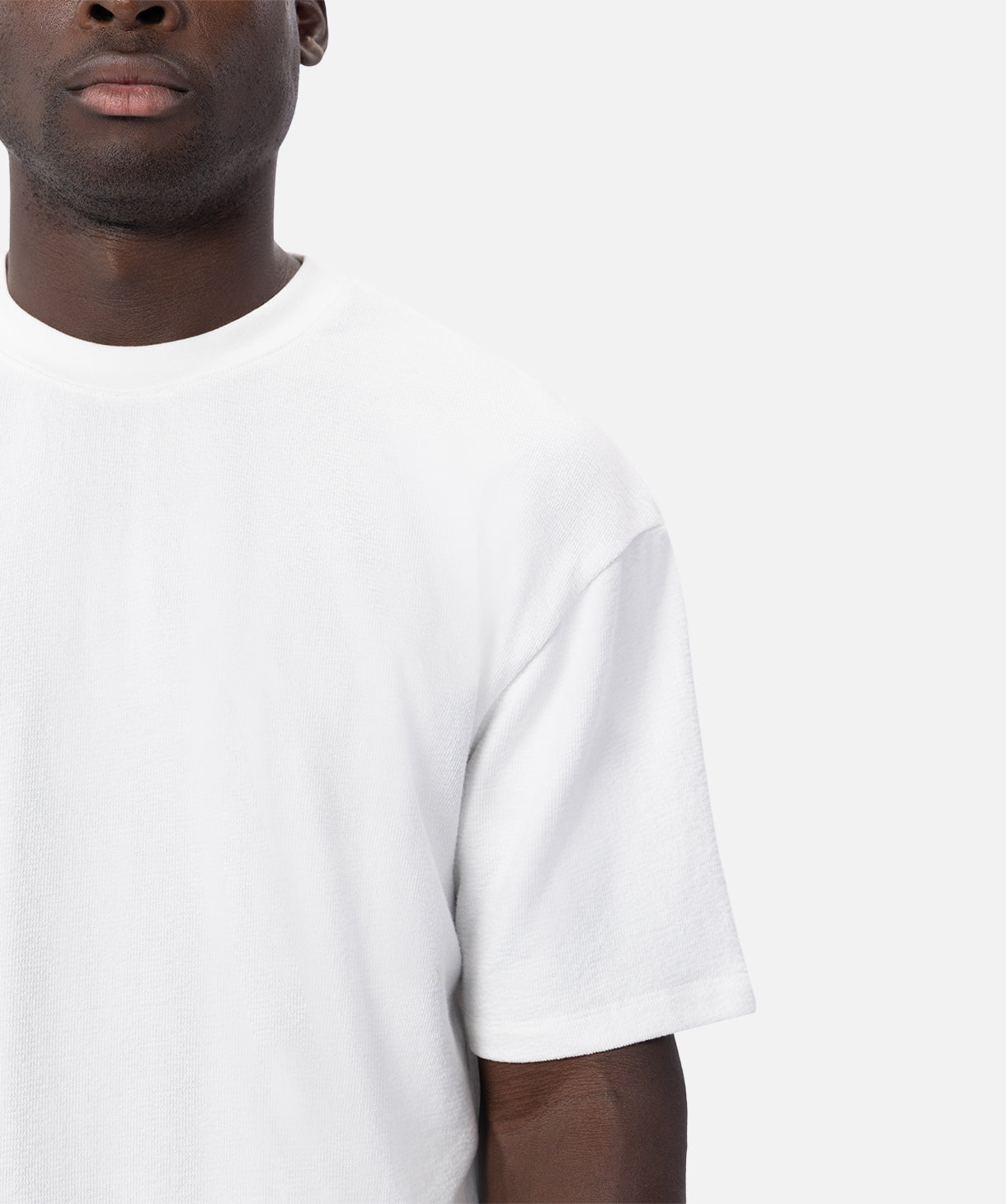 Henderson Boucle Tee - Soft Textured Knit Top in Chalk | Casual Wear, Layering Essential & Everyday Comfort