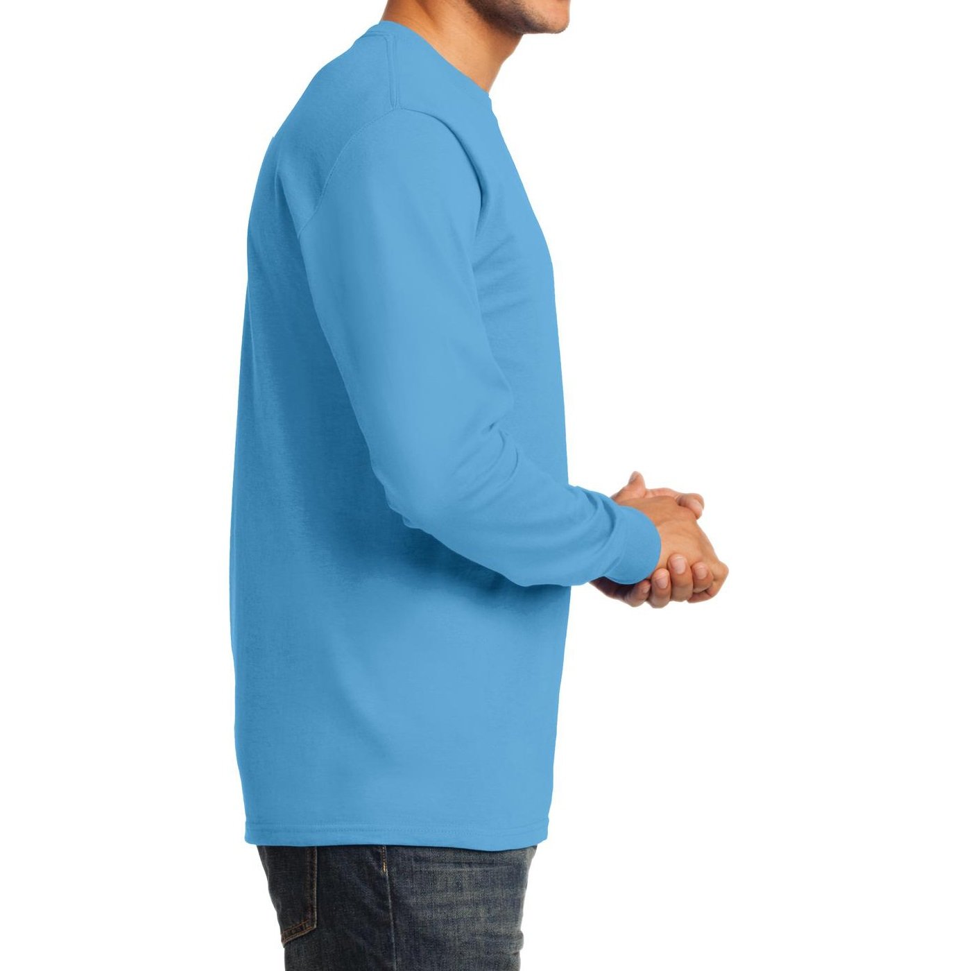 Premium Men's Long Sleeve Essential T-Shirt - Soft Cotton Crewneck Basic Tee for Casual Wear, Layering & Everyday Comfort | Ideal for Work, Gym & Outdoor Activities