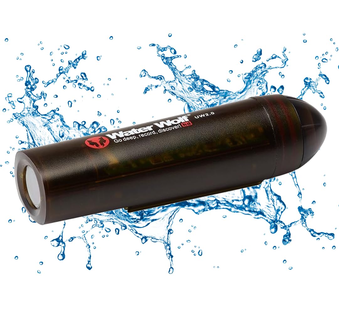 Waterwolf Underwater Fishing Camera 2.0 - 1080P HD Waterproof Action Camera for Scuba Diving, Spearfishing & Marine Exploration | Perfect for Underwater Photography, Ice Fishing & Boat Safety