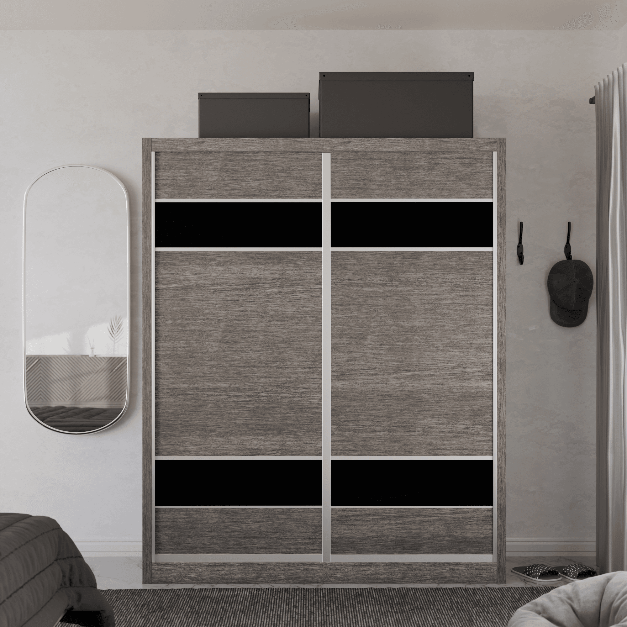 Modolva Modular Wardrobe W09 - Customizable Closet Organizer System for Bedroom, Walk-in Closet & Dorm Room Storage Solutions