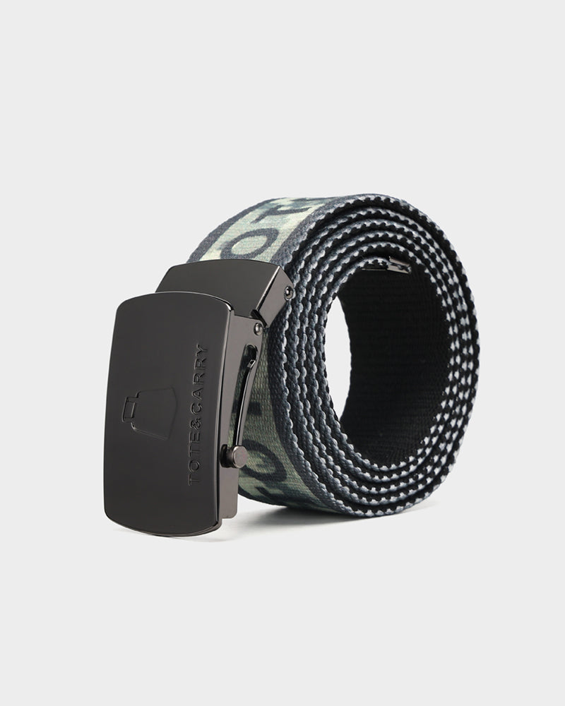 Tactical Digital Camouflage Belt - Grey Military Style Adjustable Nylon Webbing Strap for Outdoor Hiking, Hunting & Survival Gear