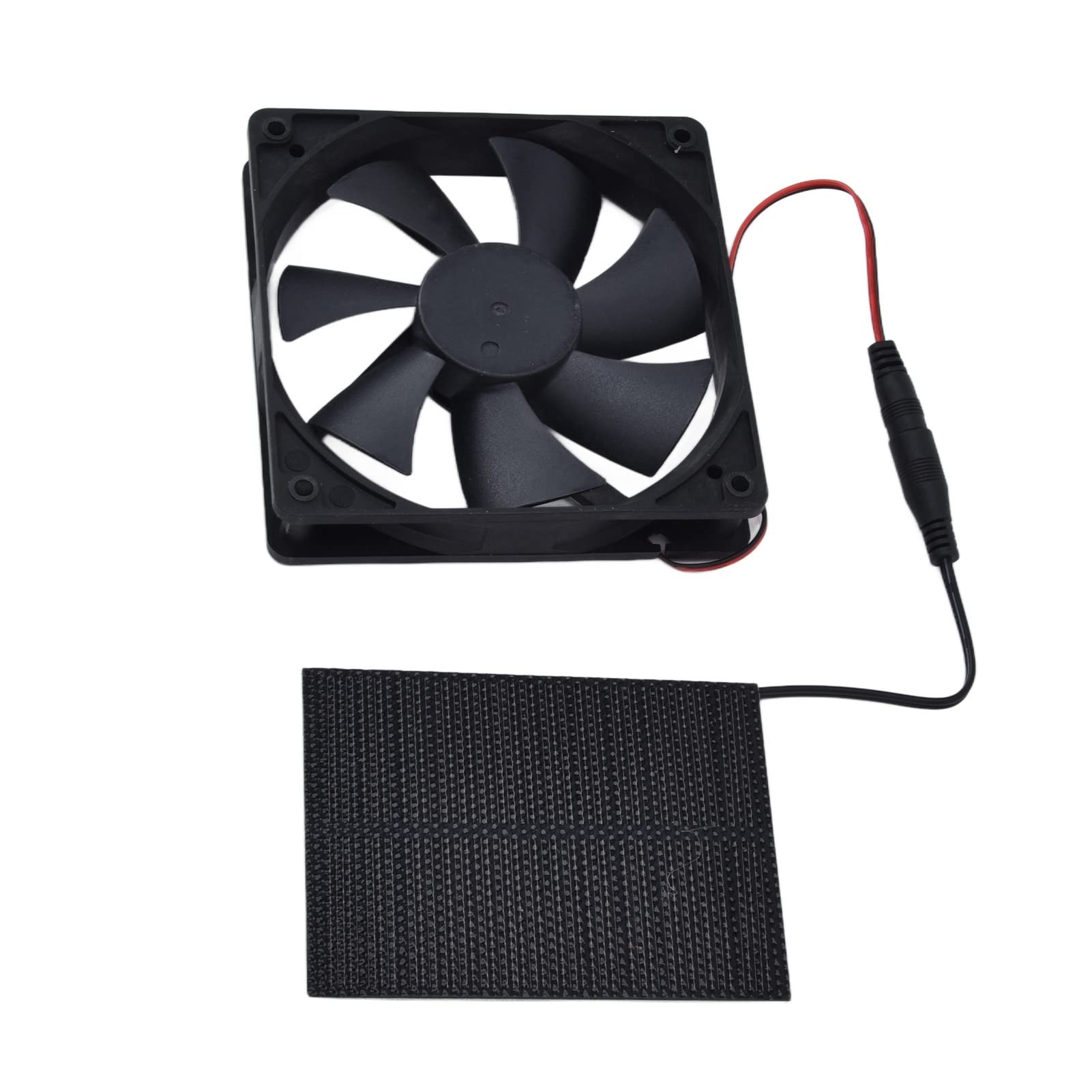 EXCLUZO 3W Solar Powered Fan Kit - Portable Cooling Fan for Pet Houses, Dog Kennels, Chicken Coops & Outdoor Shelters - Energy Efficient Solar Panel Fan for Pets & Livestock