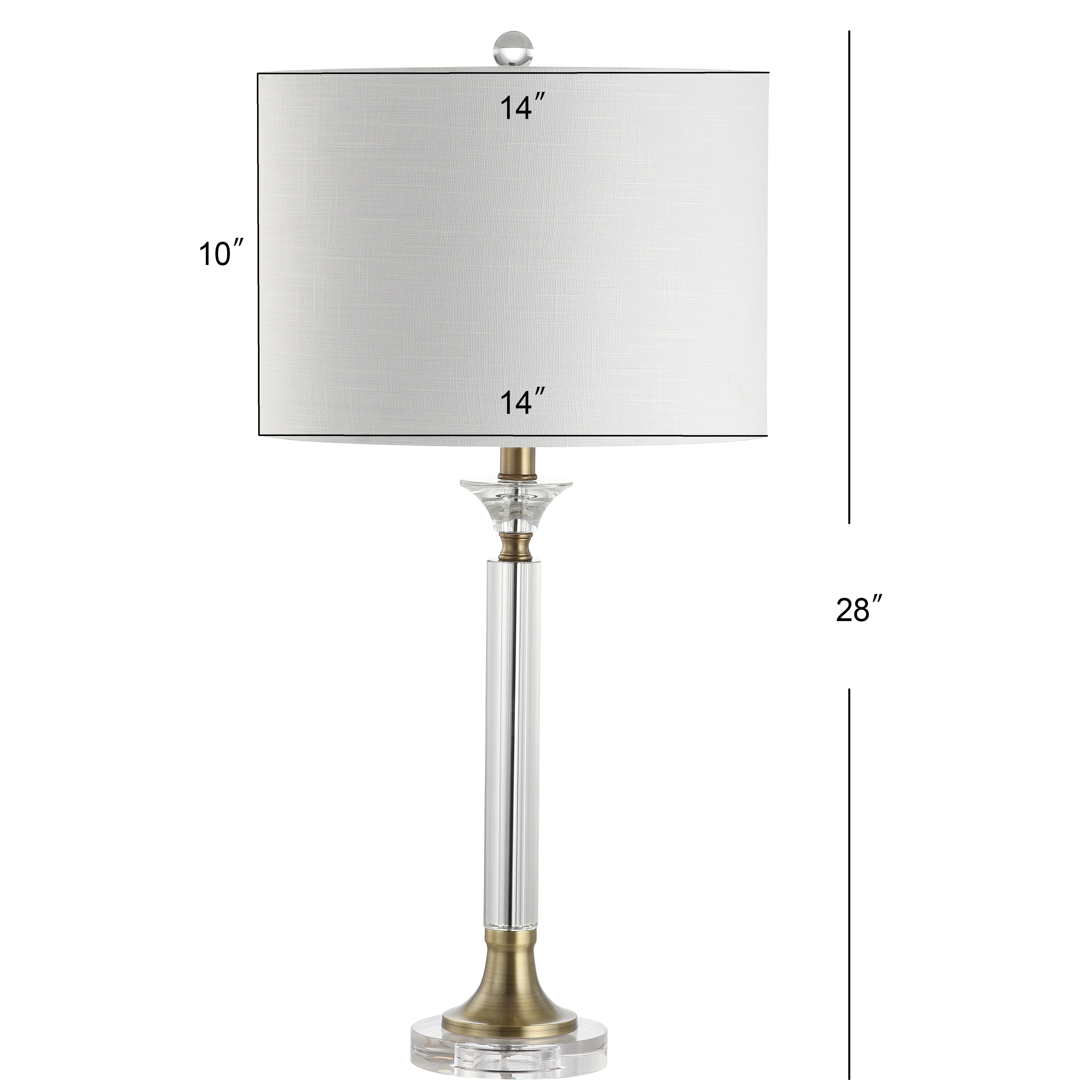 Modern LED Table Lamp with Crystal & Metal Base - Elegant Home & Office Lighting for Bedroom, Living Room, Study Desk