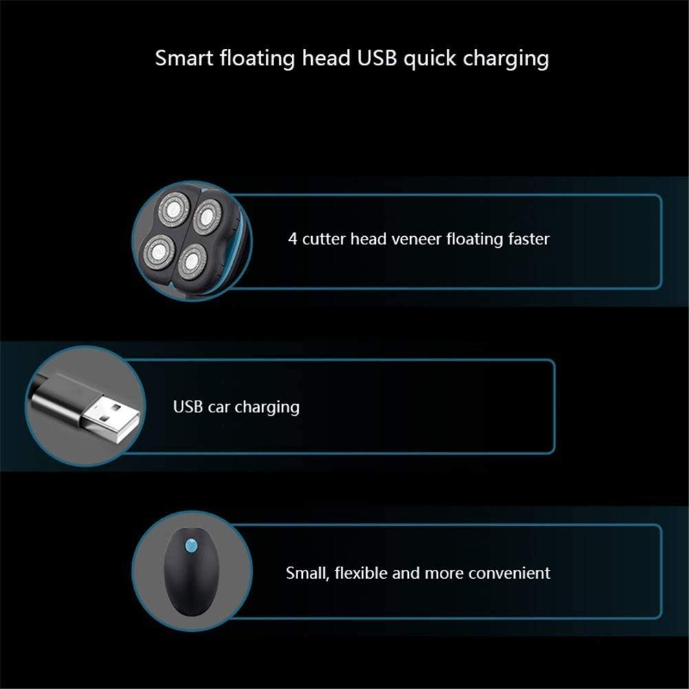 5-in-1 Electric Shaver for Men - Fast Charging 5D Floating Waterproof Razor with Nose Hair Trimmer & Facial Cleansing Brush | Perfect for Travel, Gym & Daily Grooming