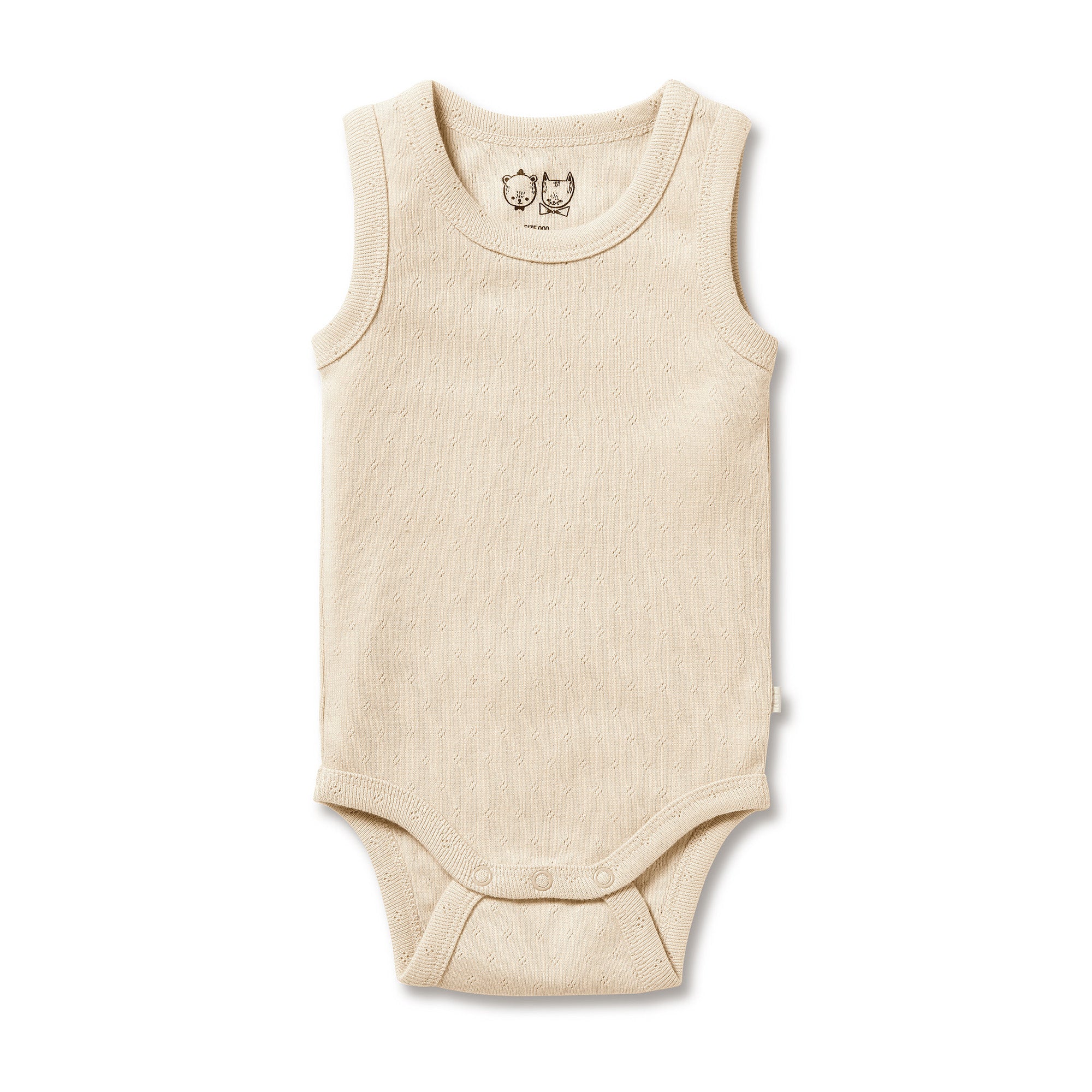Organic Cotton Pointelle Singlet Bodysuit for Babies - Soft Breathable Onesie for Newborns & Infants - Perfect for Everyday Wear, Playtime & Photo Shoots