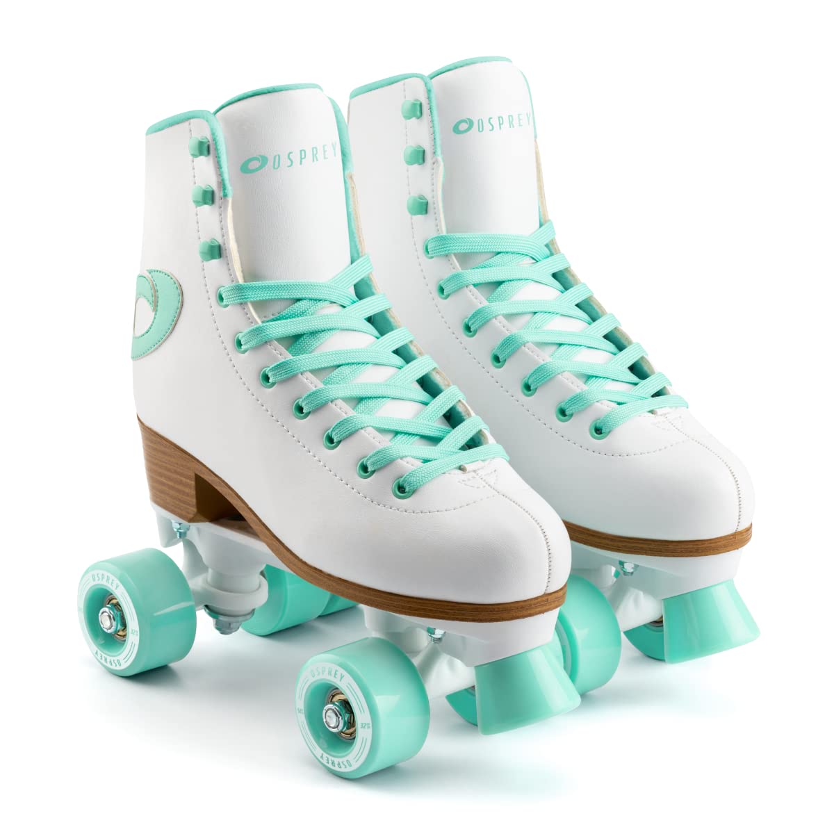 Osprey Retro Quad Roller Skates for Adults – Women's High-Top Lace-Up Roller Boots with Multiple Designs – Perfect for Outdoor Skating, Roller Rinks, and 80s Themed Parties
