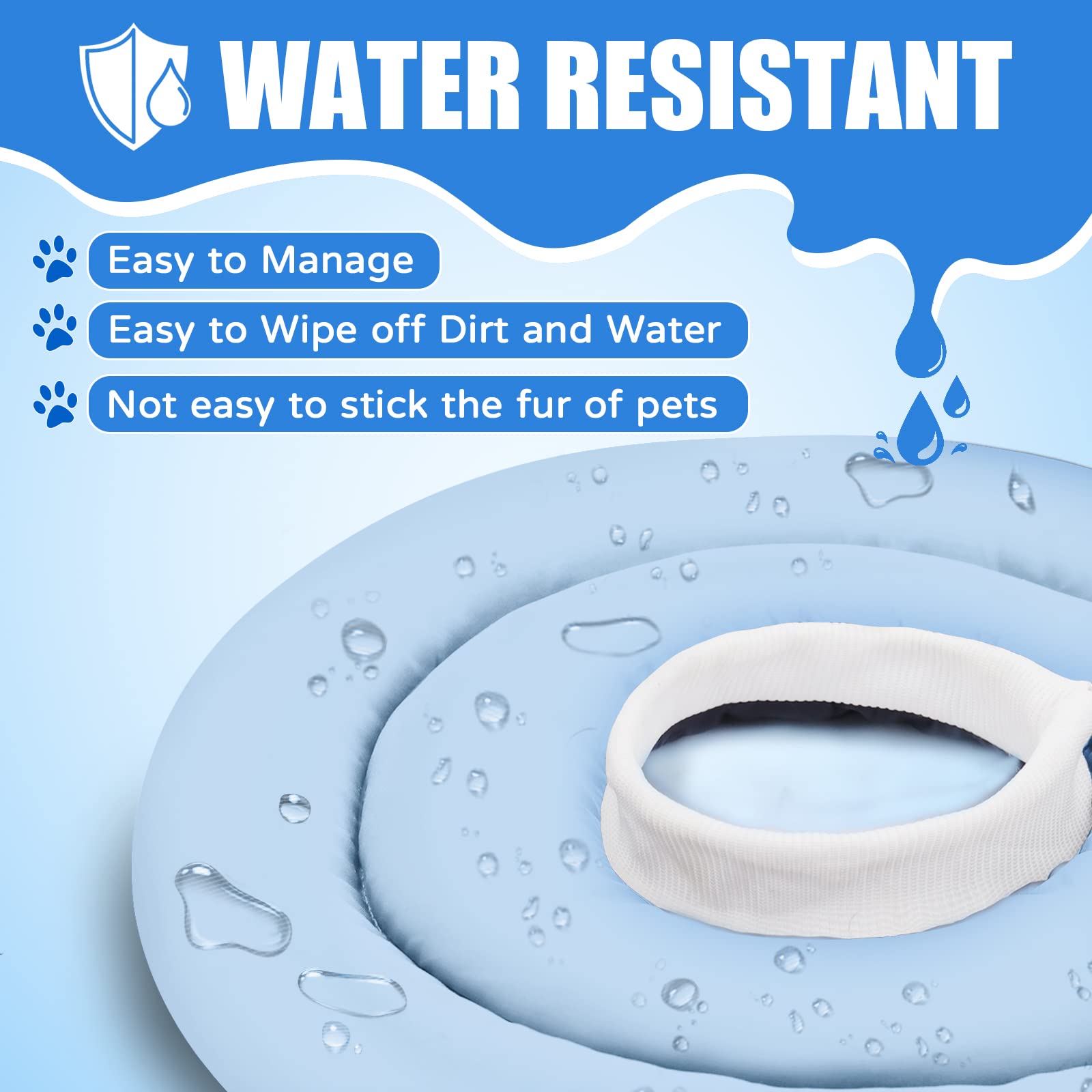 Soft Adjustable Dog Cone Collar for Small, Medium & Large Dogs & Cats - Waterproof Pet Recovery E-Collar After Surgery to Prevent Licking Wounds - Perfect for Post-Surgery Care & Wound Protection
