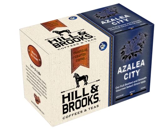 Hill & Brooks Coffee Azalea City - 12 Count Single Serve K-Cup Pods, Bold Roast Coffee for Keurig Brewers | Perfect for Home, Office & Morning Energy Boost