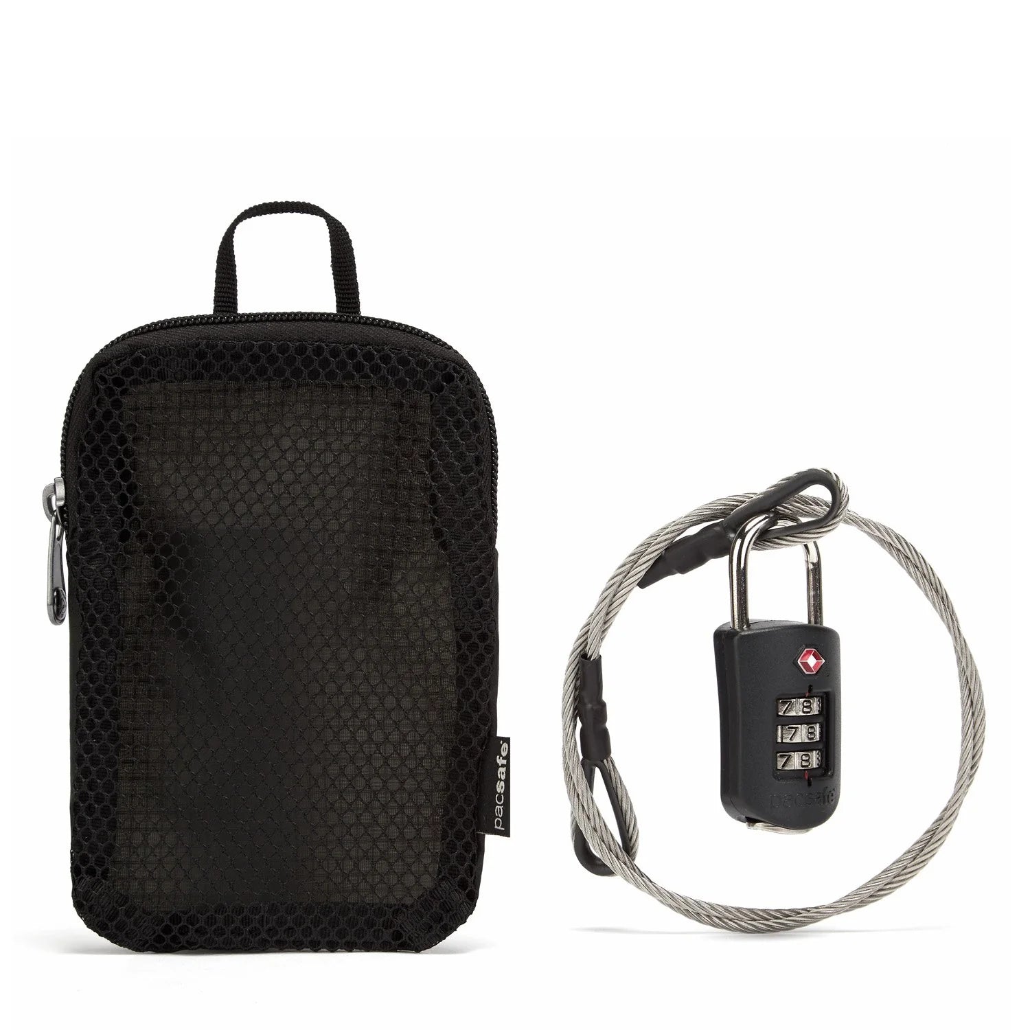 Pacsafe Prosafe 1000 Anti-Theft Combination Lock with 4ft Steel Security Cable - Secure Luggage, Backpacks & Travel Gear During Outdoor Adventures