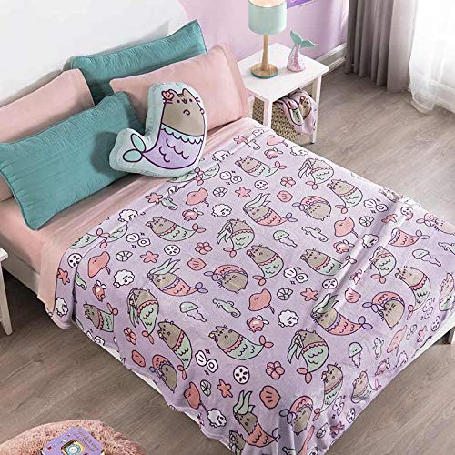 Pusheen The Cat Queen Size Blanket - Ultra Soft Fluffy Fleece Bedding for Adults & Teens - Cozy Home Decor, Perfect for Bedroom, Couch & Gift Giving