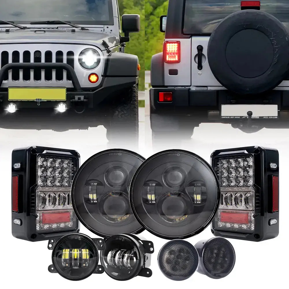 Jeep Wrangler JK LED Headlight Kit - 7
