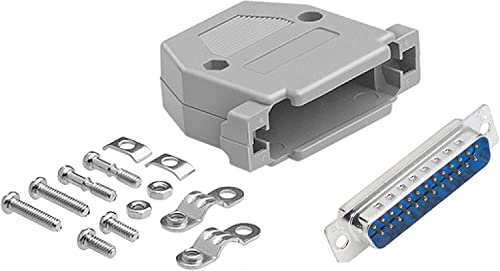 DB25 Male Solder Type Unshielded Plastic Hood Connector - High Quality Computer & Printer Cable Accessories for Data Transfer and Industrial Equipment Connections
