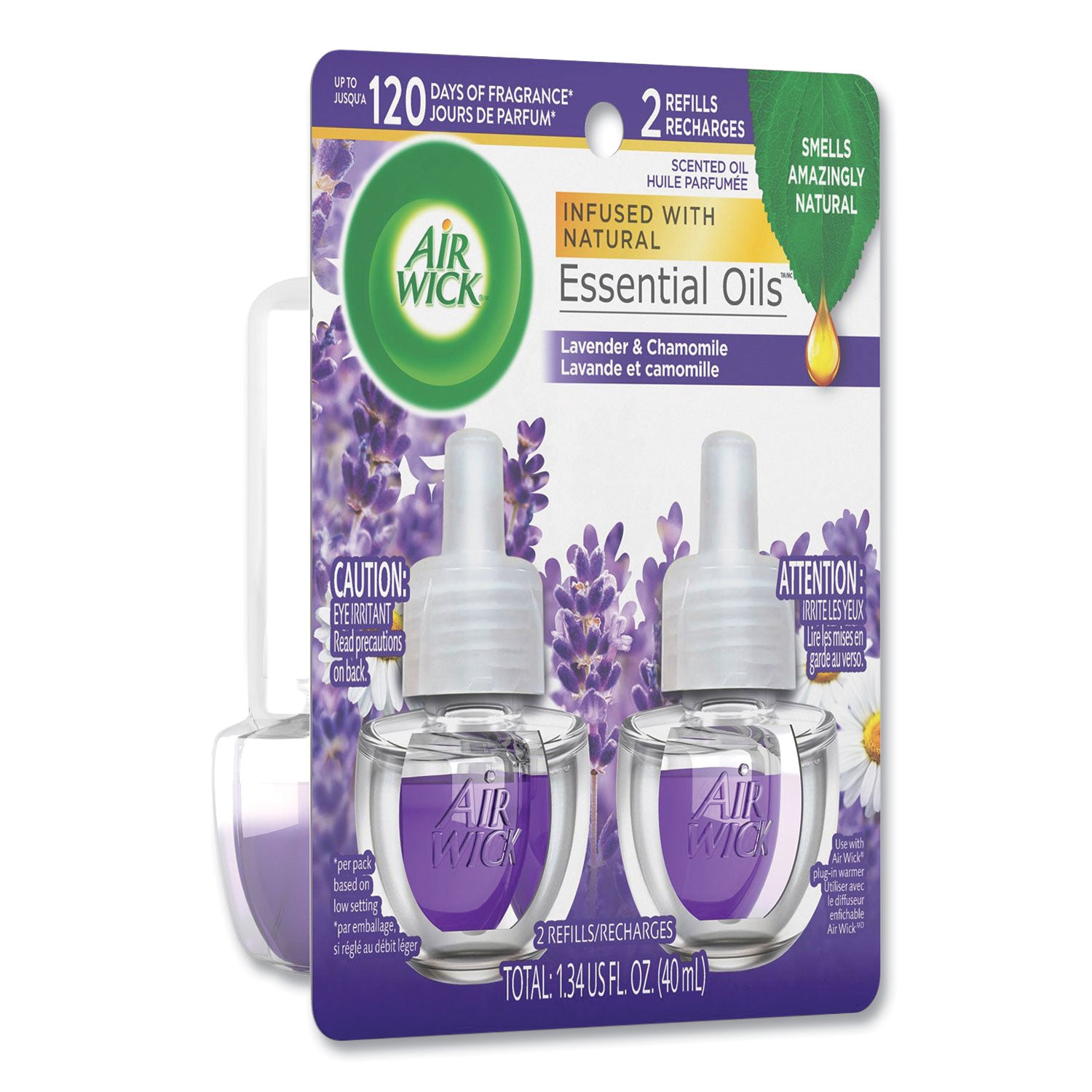 Air Wick Scented Oil Refill - Lavender & Chamomile Essential Oil Diffuser Refills (0.67oz, 2-Pack) for Home, Office & Bedroom Aromatherapy Relaxation