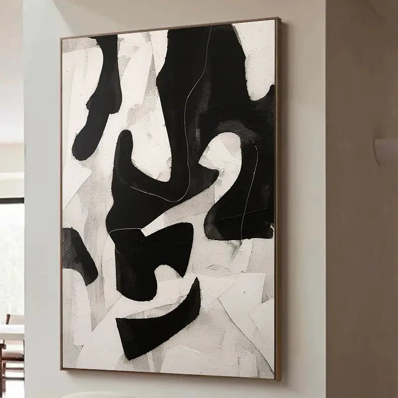 Abstract Tranquility Art Painting #WS005 - Modern Wall Decor for Living Room, Bedroom & Office - Calming Blue & White Contemporary Canvas Artwork