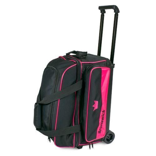 Brunswick Zone Double Roller Pink Bowling Bag - Durable & Stylish Bowling Accessory for Women | Perfect for League Play, Tournaments & Casual Bowling Outings