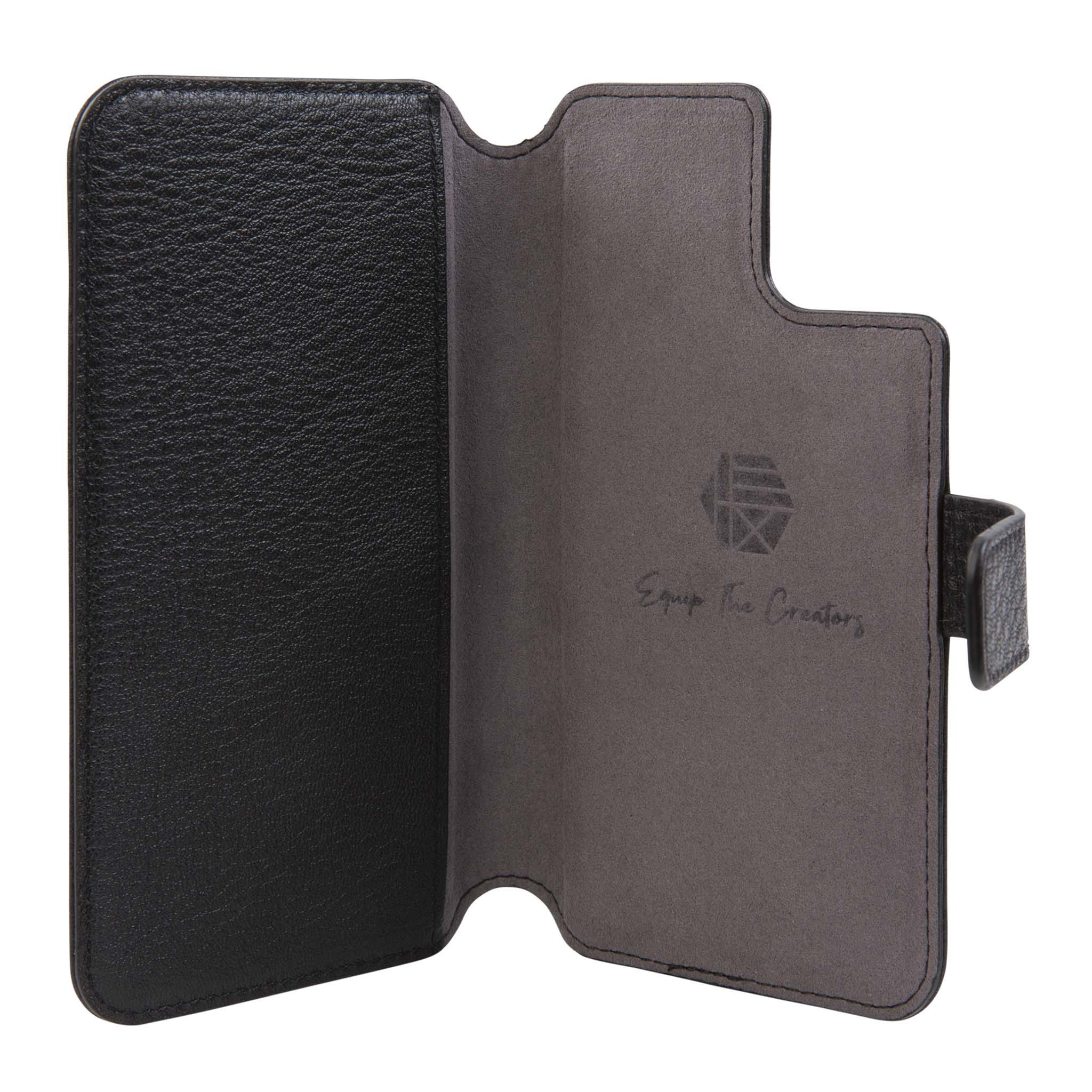 iPhone 11 3-in-1 Leather Case with Card Holder & Stand - Premium Black Leather Protective Cover for iPhone 11 (2019) - Perfect for Work, Travel & Everyday Use
