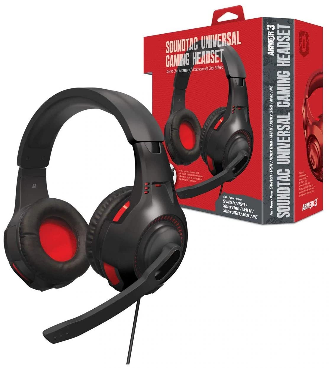 Universal Gaming Headset with Noise Cancelling Mic - Comfortable Over-Ear Headphones for PC, PS5, Xbox - Perfect for FPS, Streaming & Online Gaming Sessions