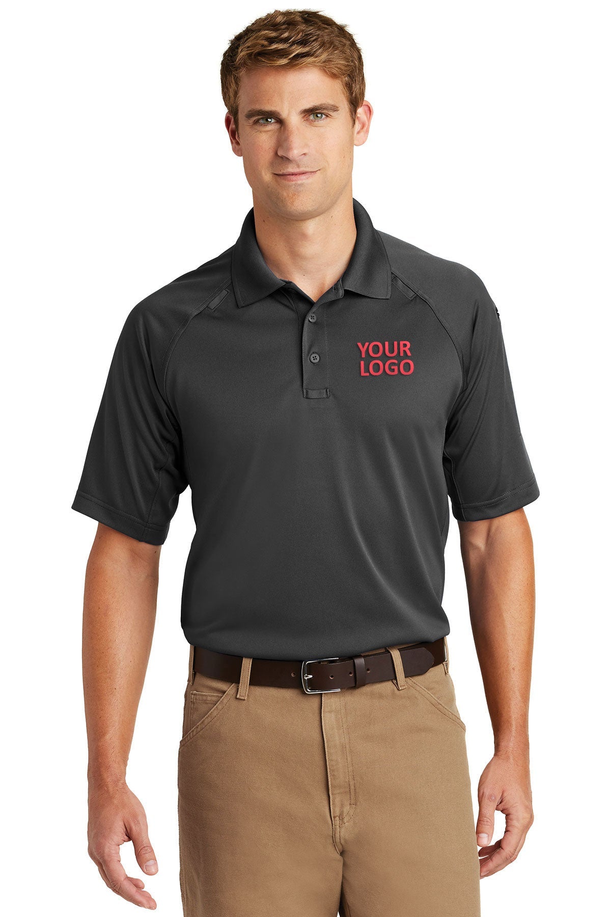 CornerStone Men's Tall Select Tactical Polo Shirt - Charcoal Gray - Moisture Wicking & Breathable Performance Shirt for Outdoor, Work & Casual Wear