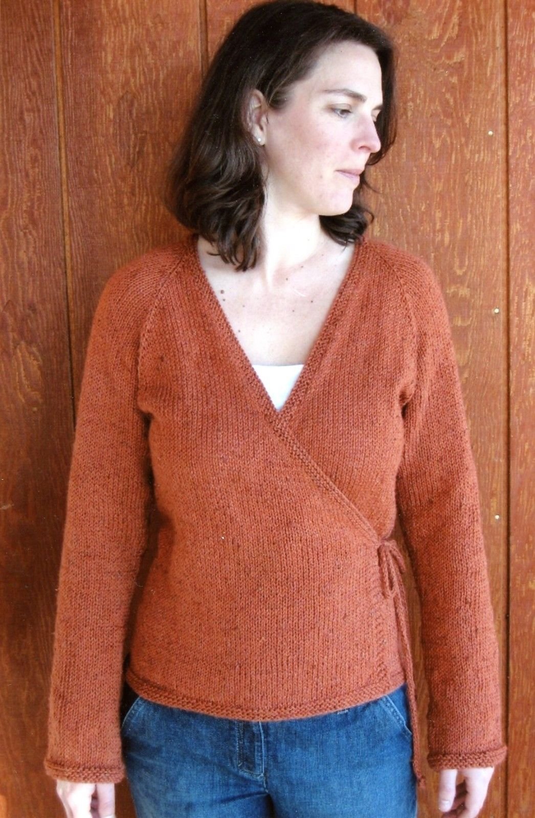 Women's Neck-Down Wrap Cardigan Knitting Pattern 263 - Easy & Simple DIY Knitwear for Cozy Winter Wear | Perfect for Home, Office & Casual Outings