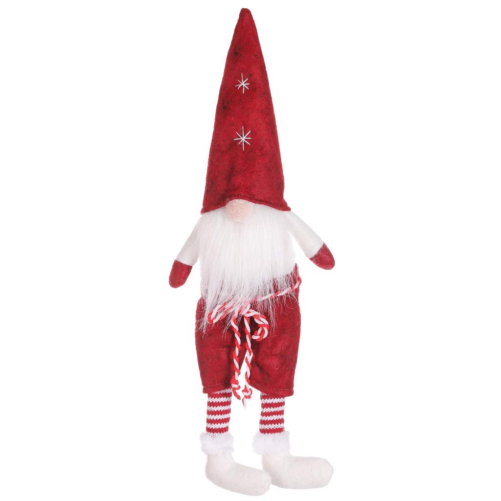 Christmas Gnome Decorations - Faceless Boy Dolls for Window & Hanging Pug Gnome Ornaments (Set of 1) - Perfect for Holiday Home Decor, Christmas Tree Toppers & Festive Gift Giving