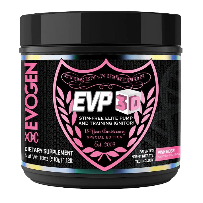 Evogen EVP 3D Pink Rose Protein Powder 510g - Premium Plant-Based Protein for Muscle Recovery & Weight Management | Ideal for Post-Workout, Meal Replacement & Healthy Lifestyle