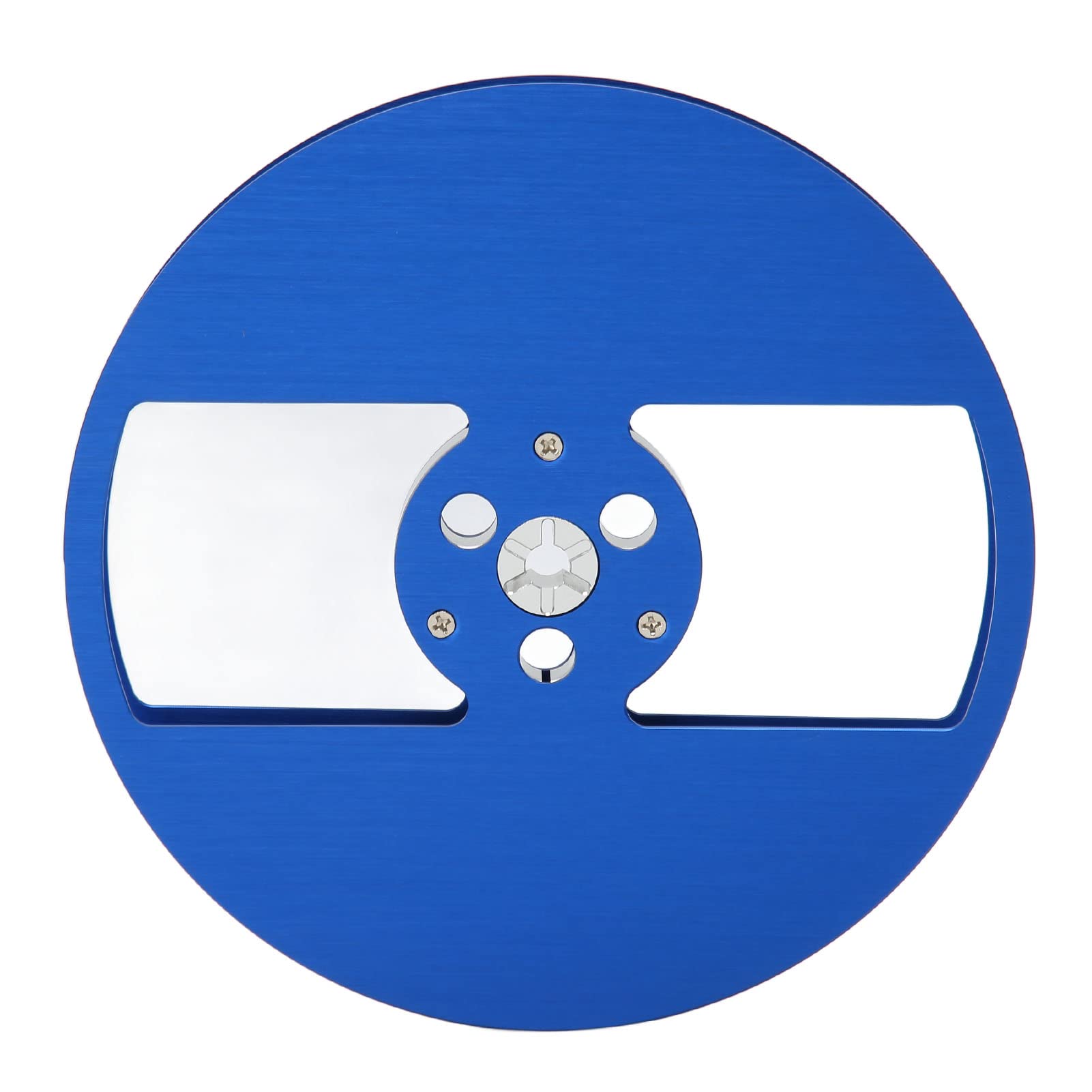 OUSIKA 1/4 Inch 7 Inch Empty Tape Reel - Aluminum Alloy 2 Hole Universal Open Reel for Sound Tape, Replacement Part for TEAC Tape Machines (Blue) - Perfect for Audio Recording, Tape Transfer & Vintage Equipment Repair