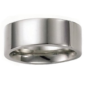 8mm Flat 950 Platinum Comfort Wedding Band for Men - Perfect for Everyday Wear, Anniversaries & Special Occasions