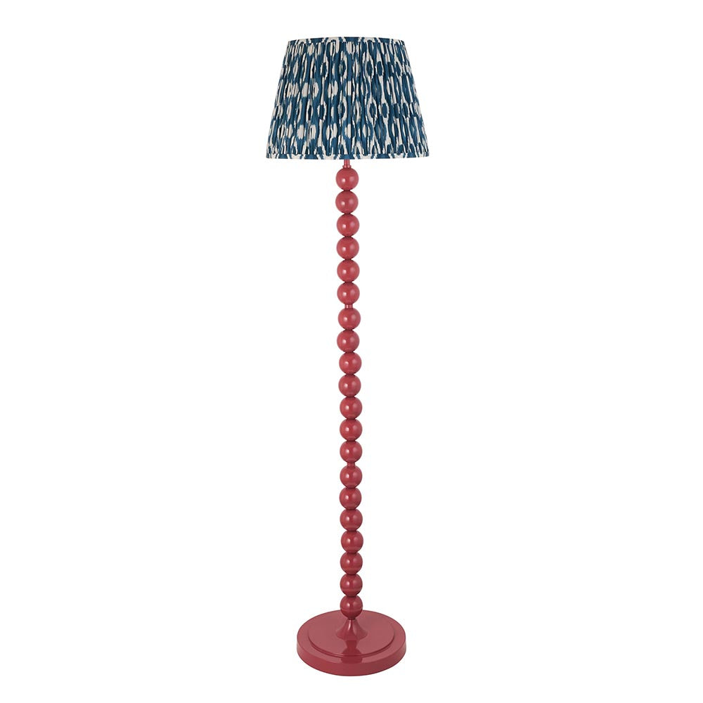Auralis Ikat Floor Lamp with E27 Socket - Modern Handwoven Design for Living Room, Bedroom & Office Lighting