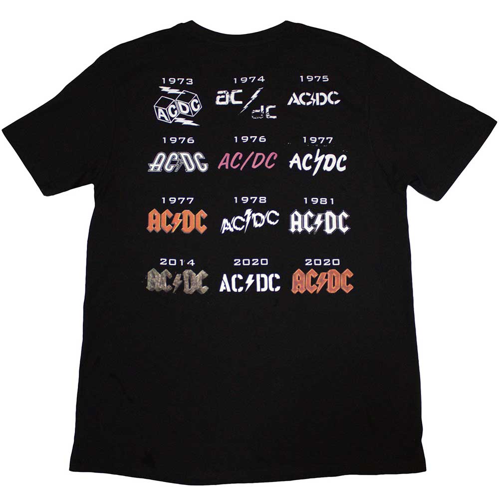 AC/DC Official Band Logo Vintage T-Shirt - Classic Rock Music Merchandise for Concerts & Casual Wear
