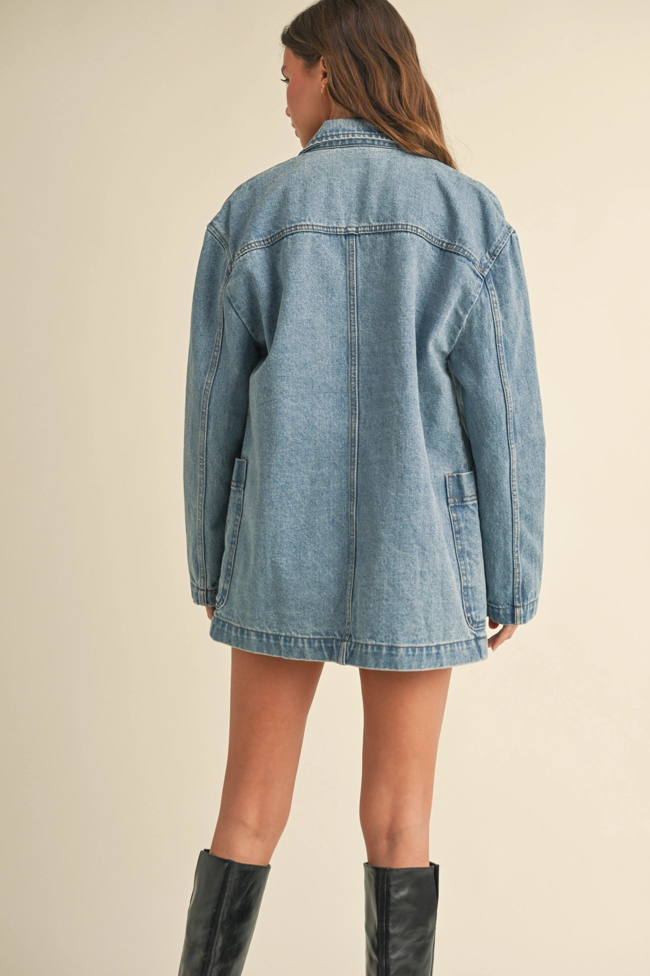Stylish Marnie Denim Blazer for Women - Trendy Casual & Office Wear Jacket - Perfect for Work, Date Night & Spring Outfits