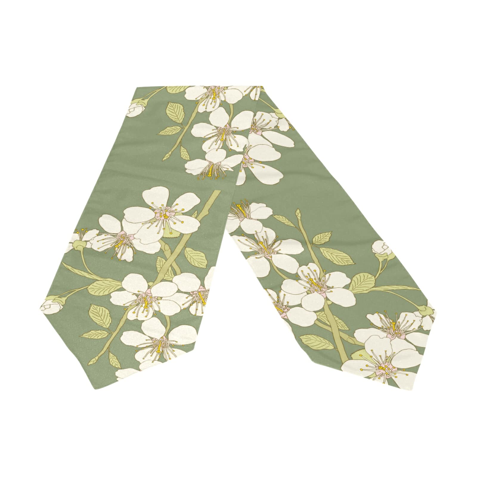 ALAZA Cherry Blossom Double-Sided Table Runner 13 x 70 Inches - Elegant Floral Dining Table Decor for Wedding, Party, Holiday & Home Decor - Perfect for Dining Tables, Buffets, and Special Events