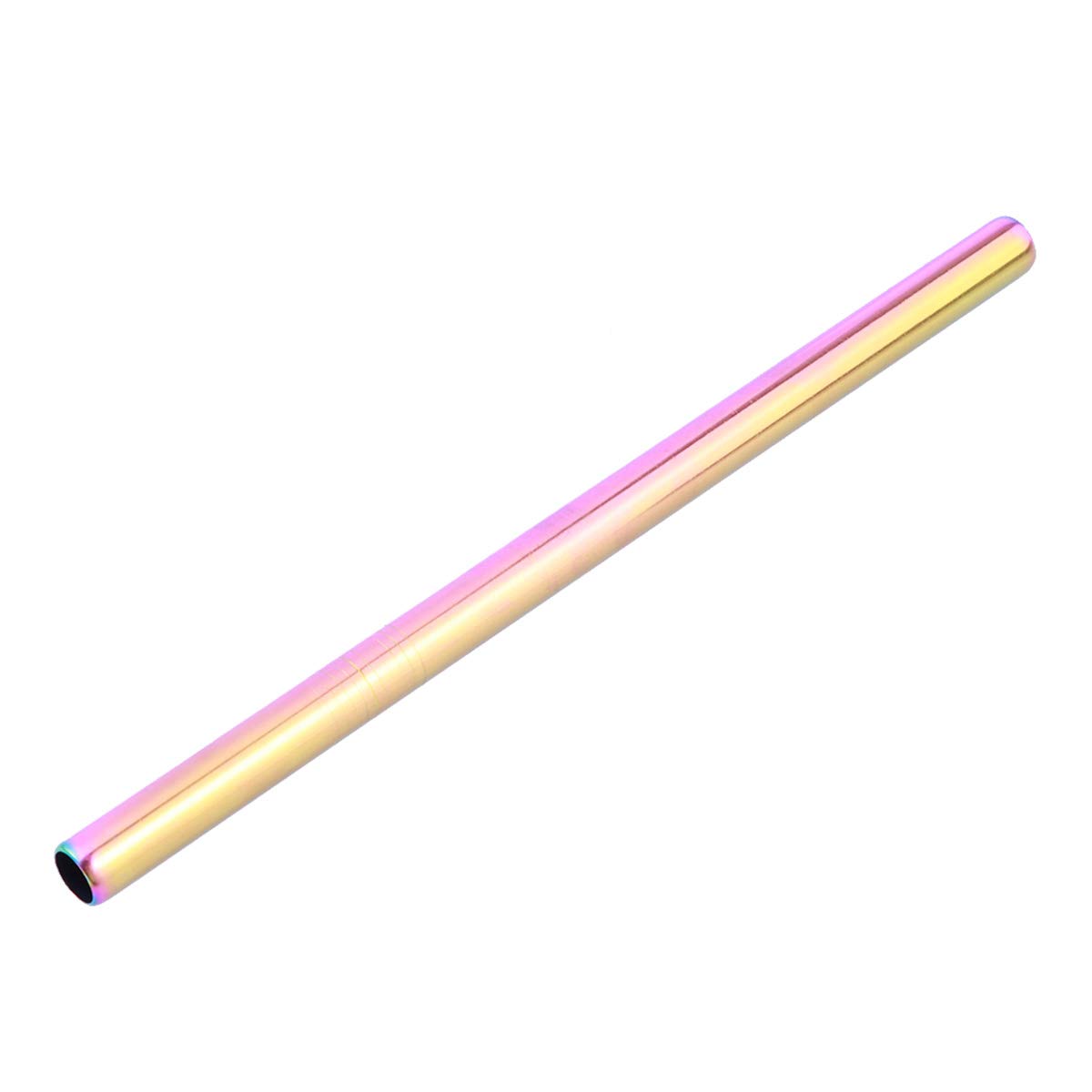 Cabilock 1 Pack Reusable Stainless Steel Drinking Straws - Straight Metal Straws for Smoothies, Iced Coffee & Cocktails - Eco-Friendly & Dishwasher Safe