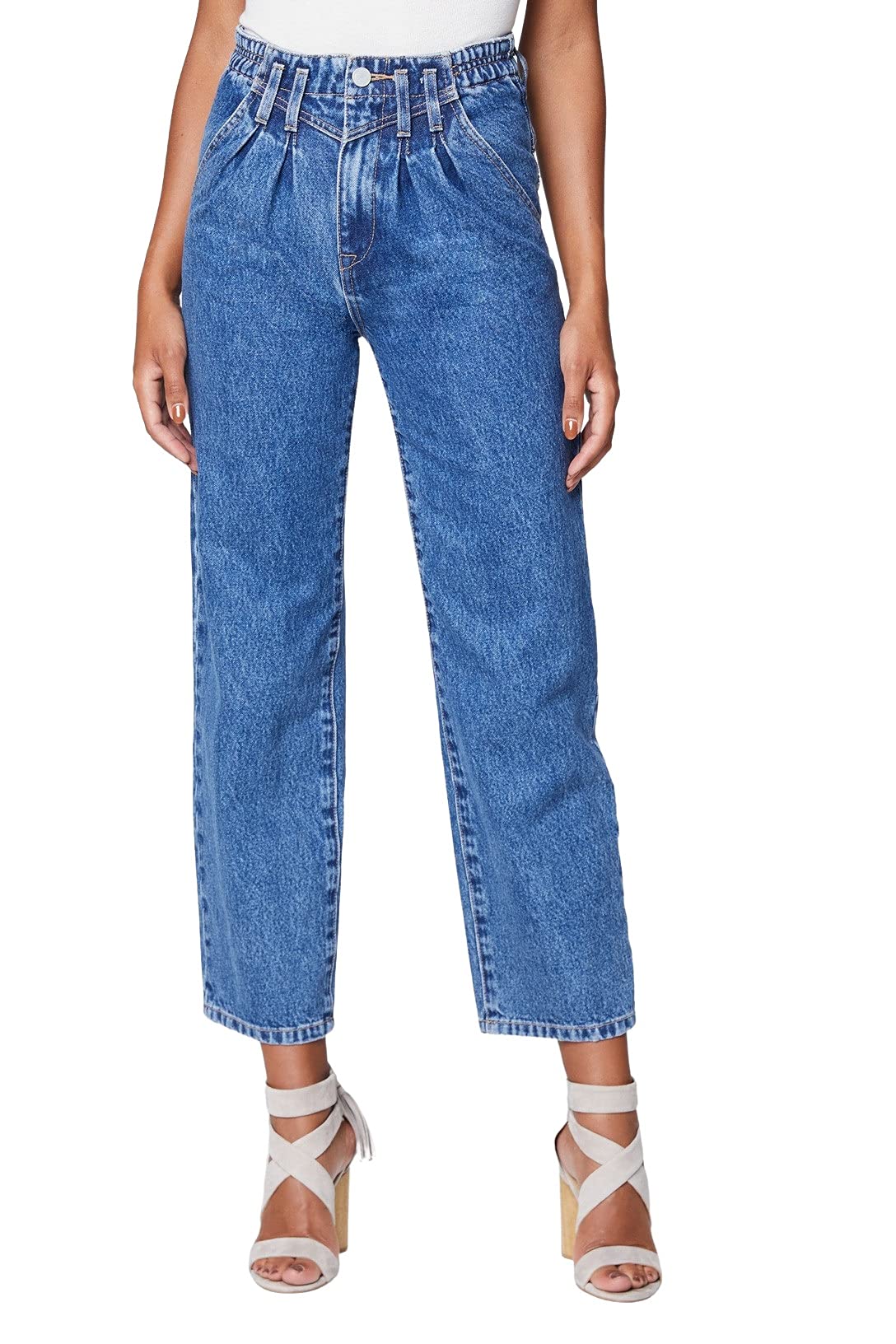 BLANKNYC Women's High Waisted Straight Leg Jeans - The Baxter Denim Pants for Casual & Dressy Outfits | Perfect for Work, Date Night & Everyday Wear