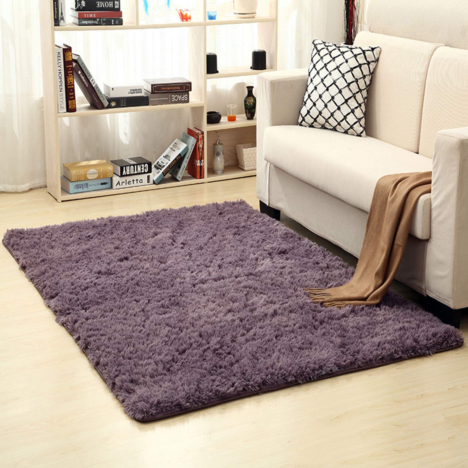 Luxury Fluffy Shag Rug 1.6x3.9ft - Ultra Soft Furry Carpet for Bedroom, Living Room, Nursery & Kids Room - Modern Home Decor for Girls & Children - Perfect for Cozy Floor Comfort, Play Areas & Stylish Interior Design