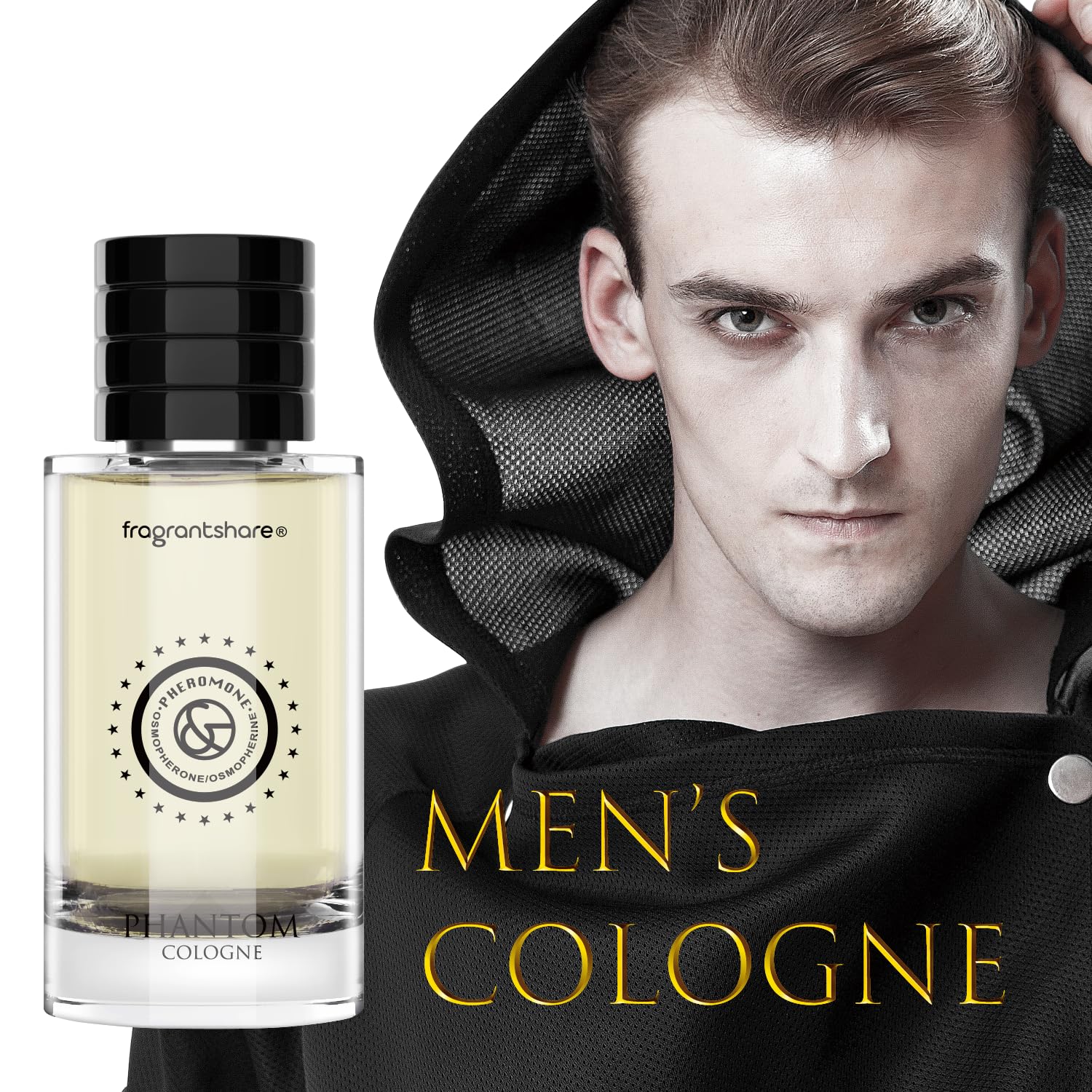 Phantom Cologne for Men & Women - Original Pheromone Perfume Oil, 1.67oz/50mL, Woody Aromatic Fougère Scent | Long-Lasting Fragrance for Date Night, Office & Special Occasions
