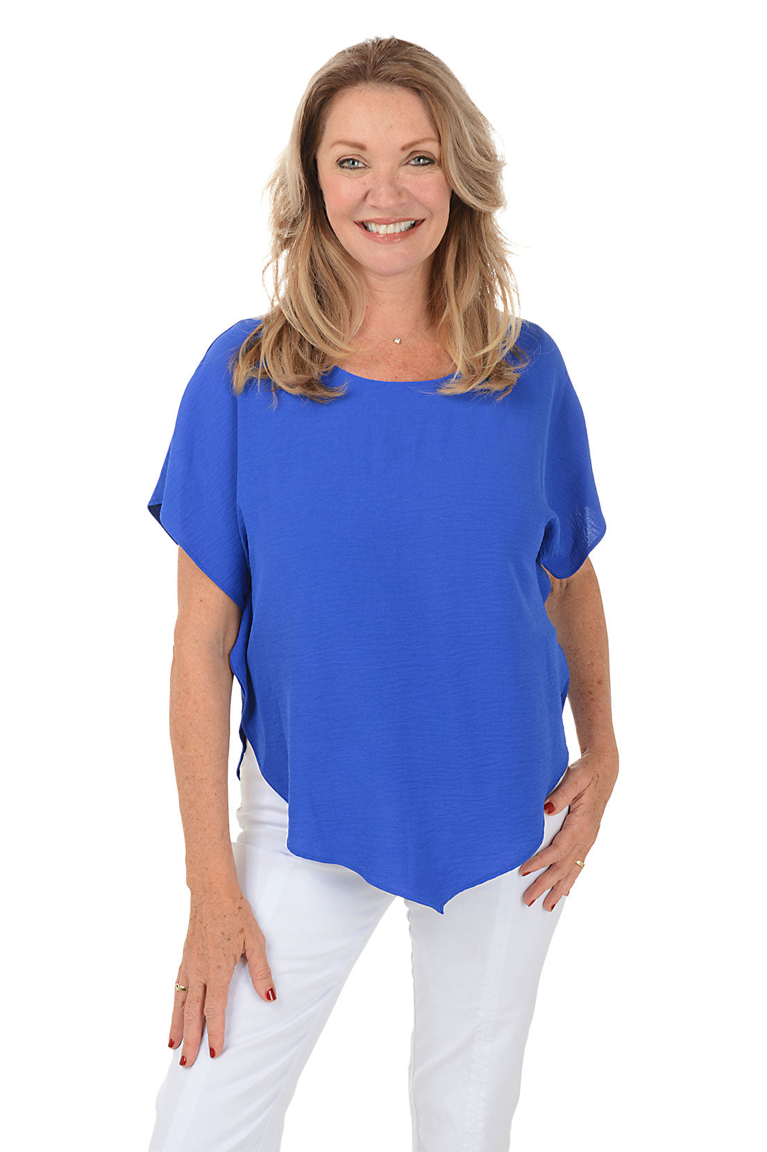 Layered Handkerchief Hem Blouse for Women - Flowy Boho Chic Top with Ruffled Sleeves - Perfect for Casual Outings, Date Nights & Summer Vacations