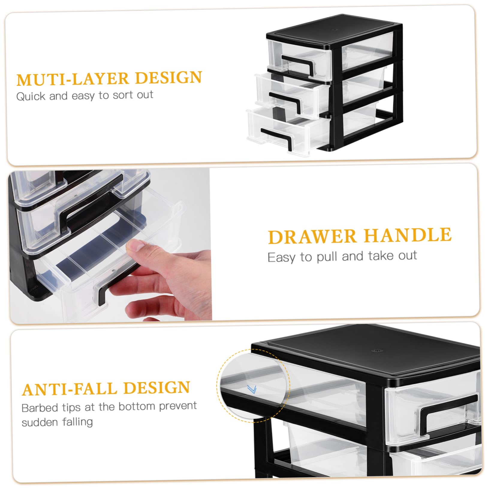 VOSAREA Desktop Storage Organizer with Multi-Layer Drawers - Office & Home Organization Solution for Stationery, Makeup, Crafts & Small Accessories